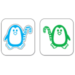 SIZZIX EMBOSSLITS CUT PUNCHES - PENGUIN W/CANDY CANE - Image 3