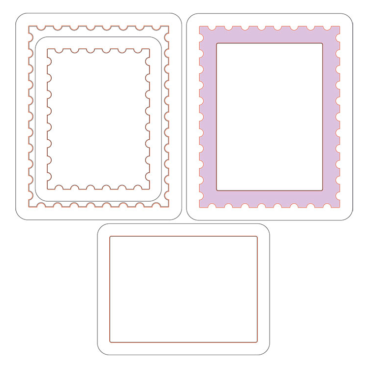 SIZZIX FRAMELITS CUTTING DIES - POSTAGE STAMPS - Image 4