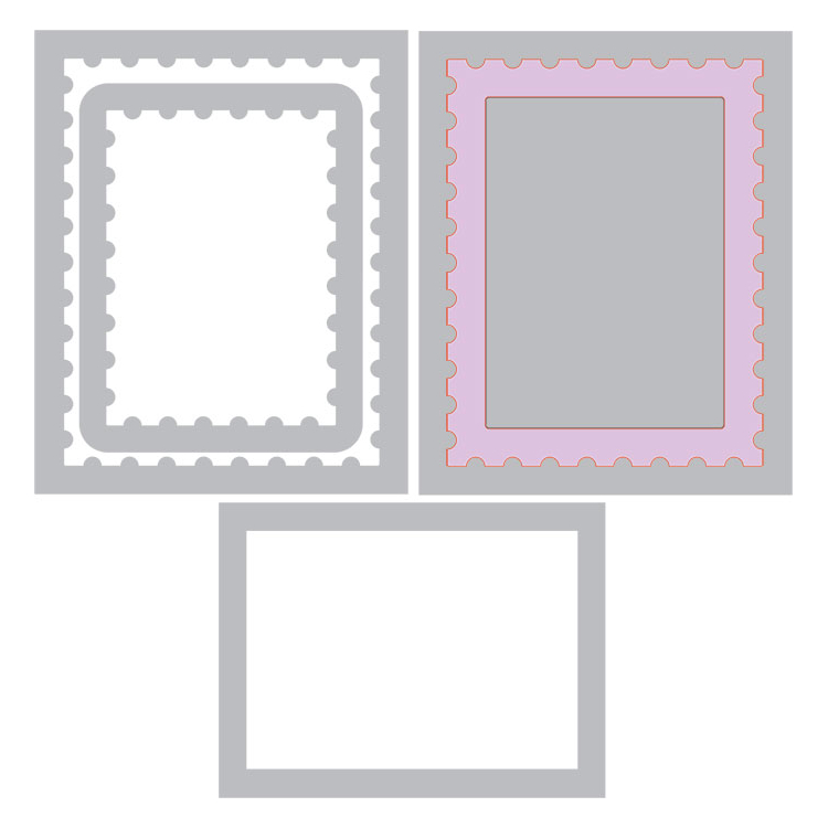 SIZZIX FRAMELITS CUTTING DIES - POSTAGE STAMPS - Image 2