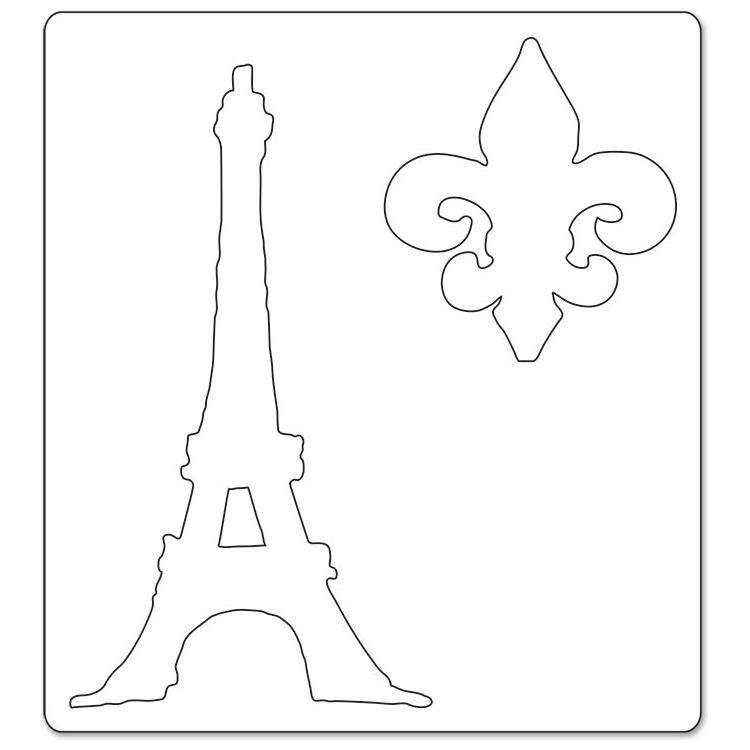 SIZZIX BIGZ CUTTING DIES - FLEUR DE LIS & EIFFEL TOWER - Image 2