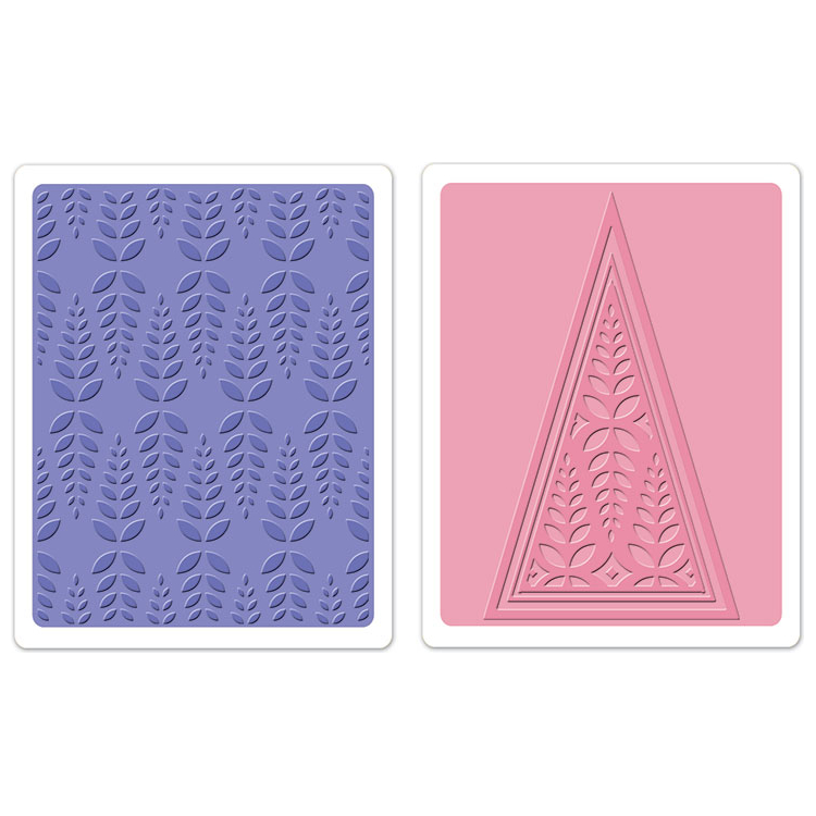 SIZZIX RELIEF FOLDERS - WINTER LEAVES SET - Image 2