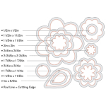 SIZZIX FRAMELITS DIE CUTTERS - FLOWER LAYERS & LEAF - Image 2