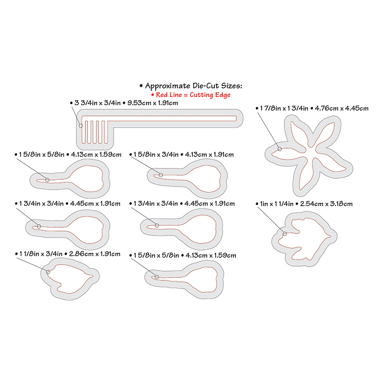 SIZZIX THINLITS CUTTING DIES - FLOWER, COLUMBINE - Image 2