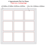 SIZZIX THINLITS CUTTING DIES - GRID WORKS 7/8" - Image 2