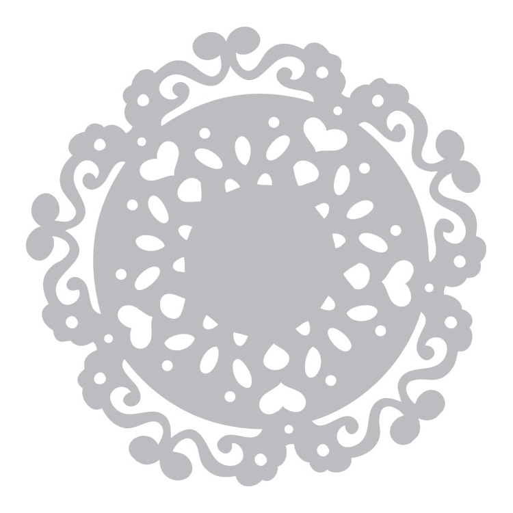 SIZZIX THINLITS CUT PUNCHES - DOILY, LOVE SILHOUETTE - Image 2