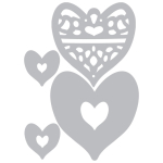 SIZZIX THINLITS CUT DIES - MEDALLION, HEART - Image 2