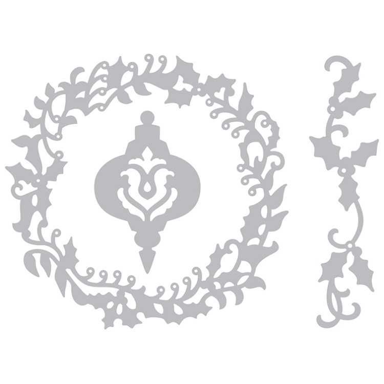 SIZZIX THINLITS CUT DIES - CHRISTMAS WREATH & VINE - Image 2