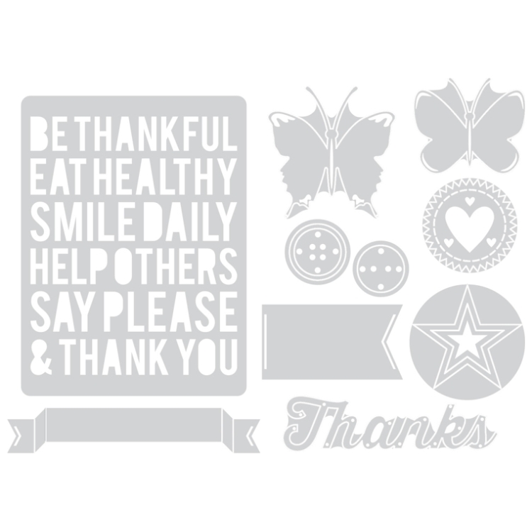 SIZZIX THINLITS CUT DIES - BE THANKFUL - Image 2