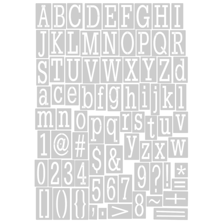 SIZZIX THINLITS CUT DIES - JUST A NOTE ALPHABET - Image 2
