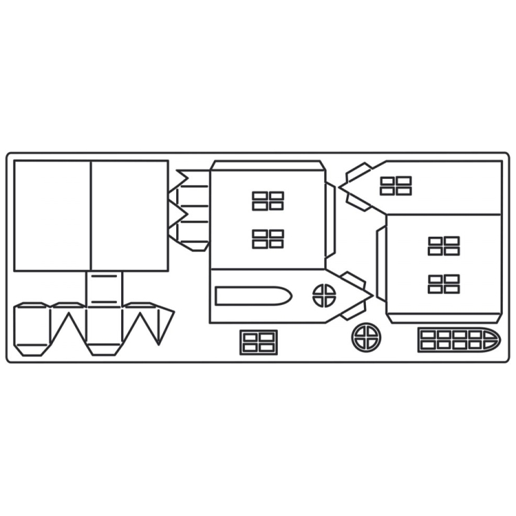 SIZZIX BIGZ XL CUTTING DIES - VILLAGE BROWNSTONE - Image 2