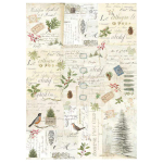 STAMPERIA WINTER BOTANIC DECOUPAGE PAPER A3 - DFSA3009