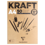 CLAIREFONTAINE BLOCK WITH KRAFT PAPER 21/29.7, 50 L.120 G