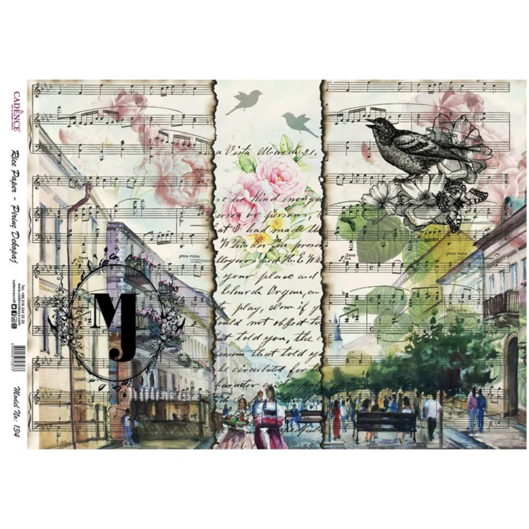 CADENCE DECOUPAGE RICE PAPER A3 - 134 - Image 1