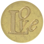 MANUSCRIPT DECORATIVE BRASS PRINTING COIN MSH728LOVE