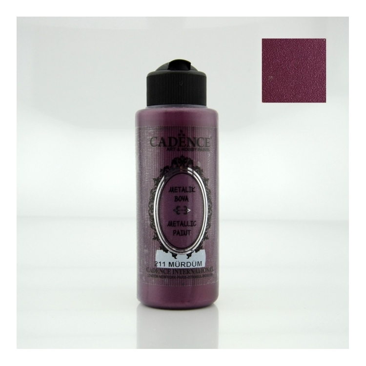 CADENCE ACRYLIC PAINT METALLIC 120 ML. - PLUM 211 - Image 1
