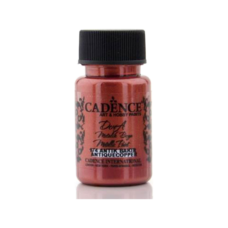 058174 CADENCE ACRYLIC PAINT METALLIC DORA 50 ML. - ANTIQUE COPPER 174 - Image 1