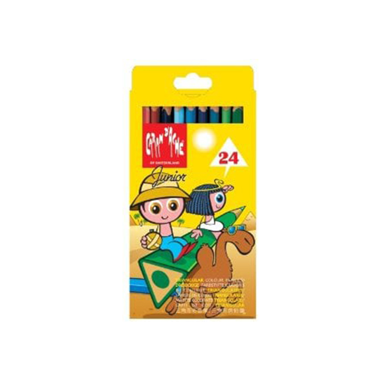 128424 CARAN D'ACHE COLORED PENCILS JUNIOR SET 24 COLORS - Image 1