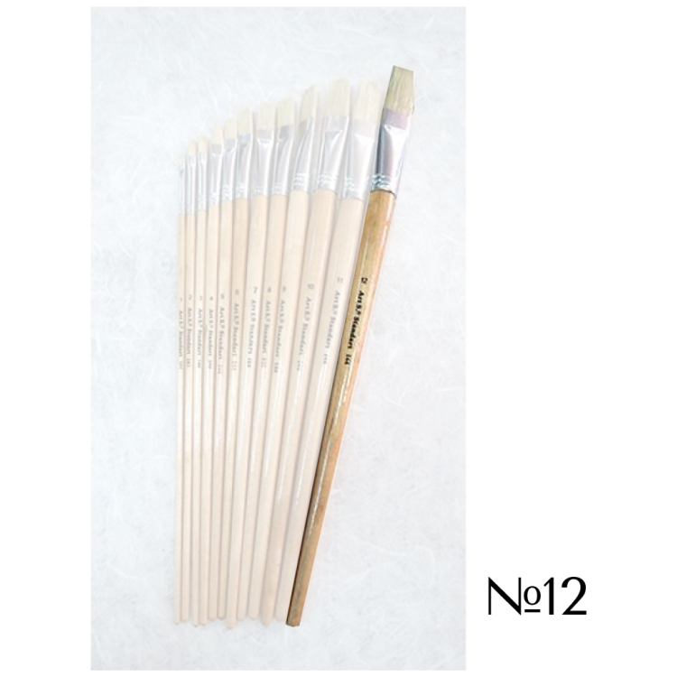 STANDART BRUSH BRUSH FLAT WITH LONG HANDLE No12 - Image 1