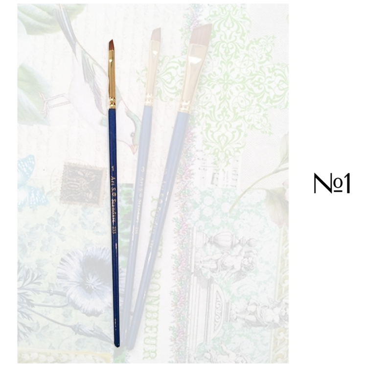235001 HERMITAGE BRUSH SYNTHETIC BEVELED No1 - Image 1