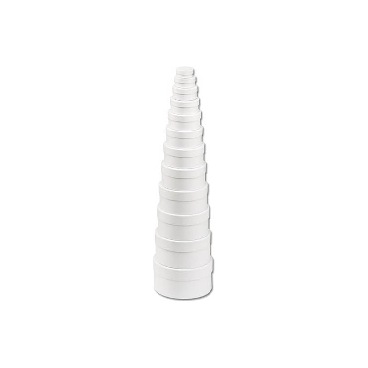 320009 FOLIA ROUND CARDBOARD BOX - WHITE 12 CM. - Image 1