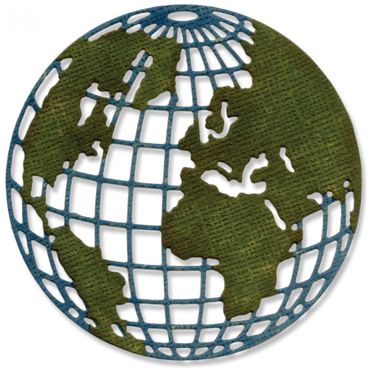 661598 SIZZIX THINLITS CUTTING DIES - GLOBE, MINI - Image 1