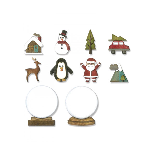 663119 SIZZIX THINLITS CUT DIES - TINY SNOWGLOBES - Image 1