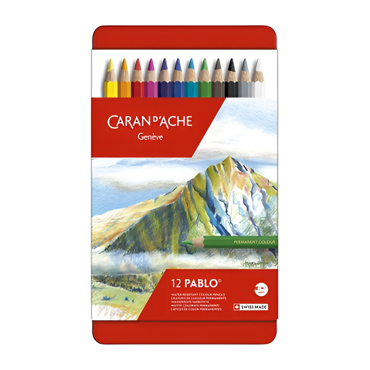 666312 CARAN D'ACHE COLORED PENCILS PABLO SET 12 COLORS - Image 1