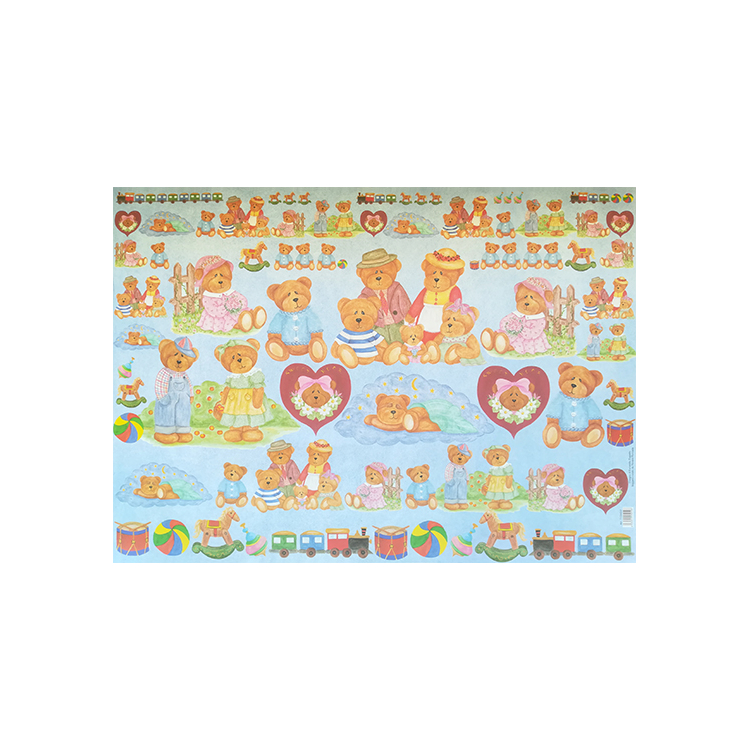 710032 MAIMERI DECOUPAGE PAPER 70/50 CM - BEARS - Image 1
