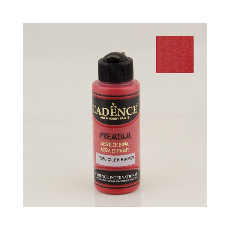 755000 CADENCE ACRYLIC PAINT PREMIUM 120 ML. - STRAWBERRY RED 7550 - Image 1