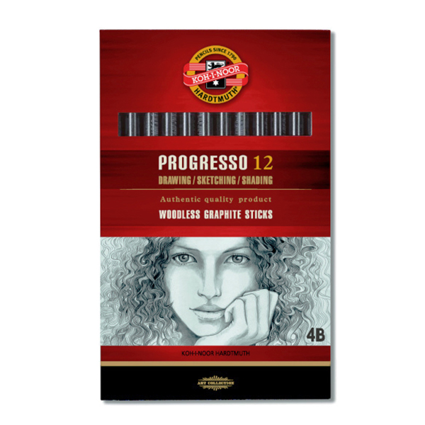 891104 KOH-I-NOOR WOODLESS GRAPHITE PENCILS 4B - Image 1