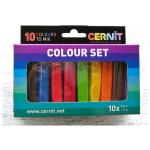 CERNIT POLYMER CLAY SET 10CV. X 30G.