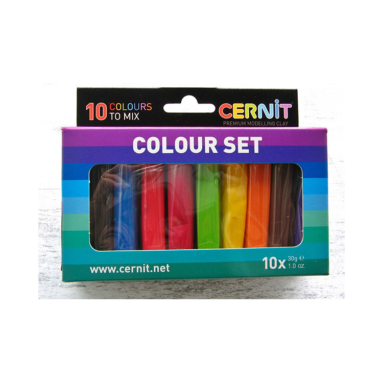 CERNIT POLYMER CLAY SET 10CV. X 30G. - Image 1