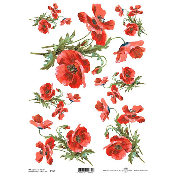 957 ITD COLLECTION DECOUPAGE RICE PAPER A4 - R0957 - Image 1