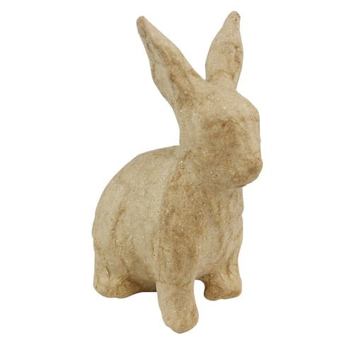 AP131O DECOPATCH RABBIT SITTING FROM PAPIER-MÂCHÉ - AP131O - Image 1