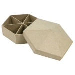 DECOPATCH HEXAGONAL PAPIER-MÂCHÉ BOX - BT021O