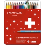 CARAN D'ACHE WATERCOLOR PENCILS SWISSCOLOR SET 18 CV