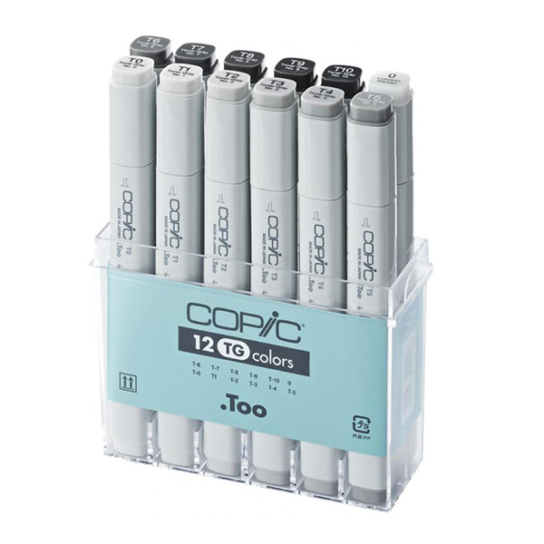 275153 COPIC MARKER SET - TONER GRAY 12 COLORS - Image 1