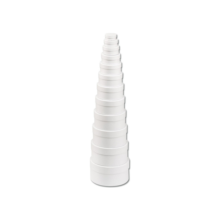 320004 FOLIA ROUND CARDBOARD BOX - WHITE 7 CM. - Image 1