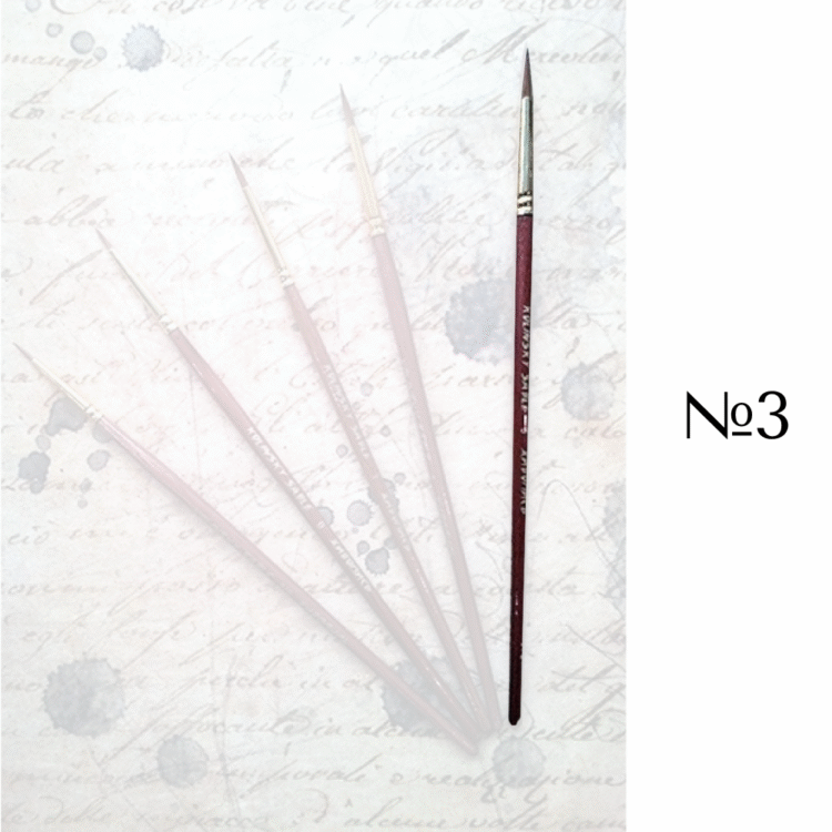 PAINTING SABLE BRUSH ROUND WITH FINE TIP No3 - Image 1