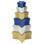 FOLIA CARDBOARD BOX STAR LARGE - GOLD