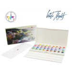 WHITE NIGHTS WATERCOLOR PAINT SET "IWS" 36 PANS IN PLASTIC BOX