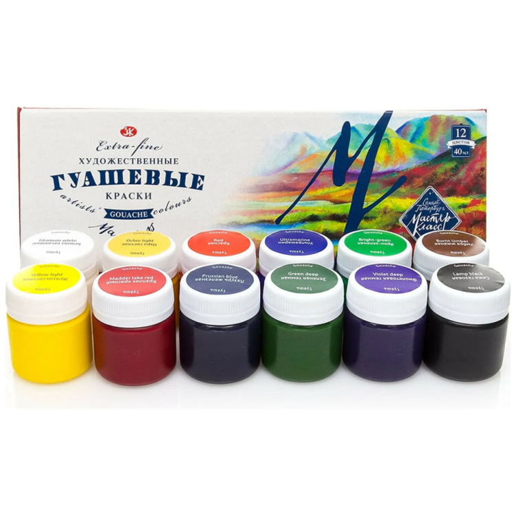 MASTER CLASS TEMPERA PAINT 12 CV 40 ML - Image 1