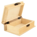 ARTS WOODEN BOX BOOK 16/10CM - B1610