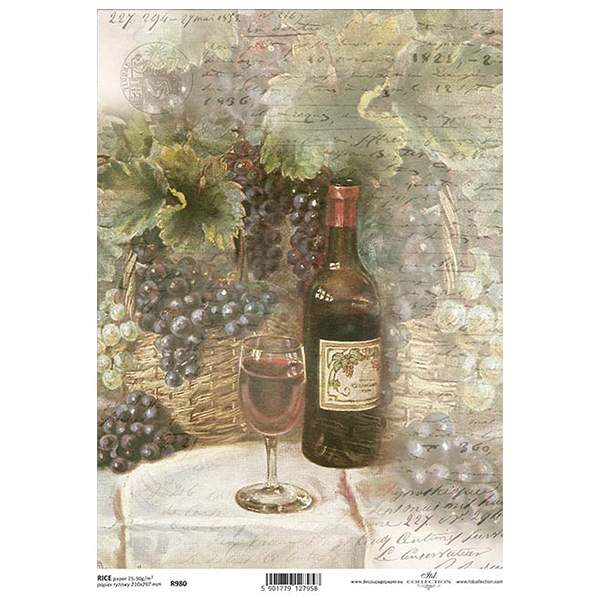 980 ITD COLLECTION DECOUPAGE RICE PAPER A4 - R0980 - Image 1