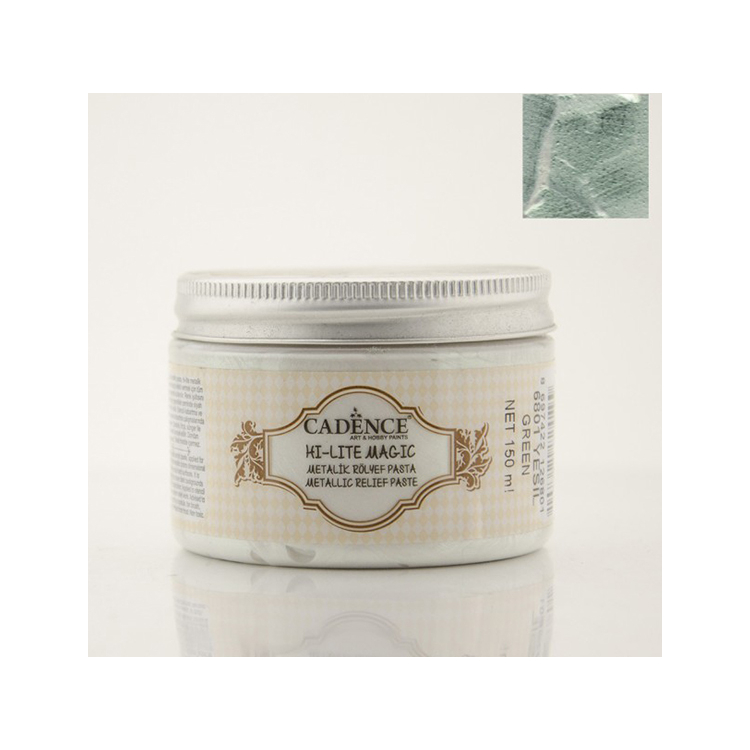 JPEG_0000_168010 CADENCE EMBOSSED TEXTILE PASTE HI-LITE 150 ML-GREEN 16801 - Image 1