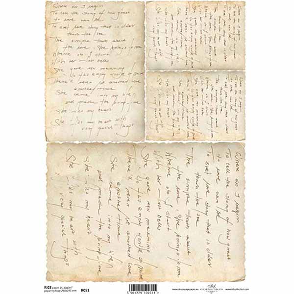 R051 small ITD COLLECTION DECOUPAGE RICE PAPER A4 - R0051 - Image 1