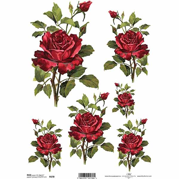 R170 small ITD COLLECTION DECOUPAGE RICE PAPER A4 - R0170 - Image 1