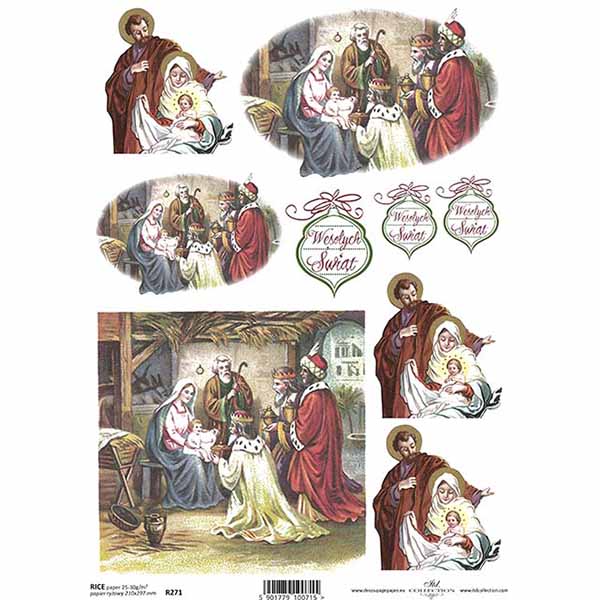 R271 small ITD COLLECTION DECOUPAGE RICE PAPER A4 - R0271 - Image 1