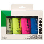 REEVES ACRYLIC PAINTS FLUORESCENT 4 CV X 75 ML-8390907