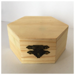 NEWART WOODEN BOX HEXAGONAL 10/10/6.5 CM - AS-WB16 - Image 2